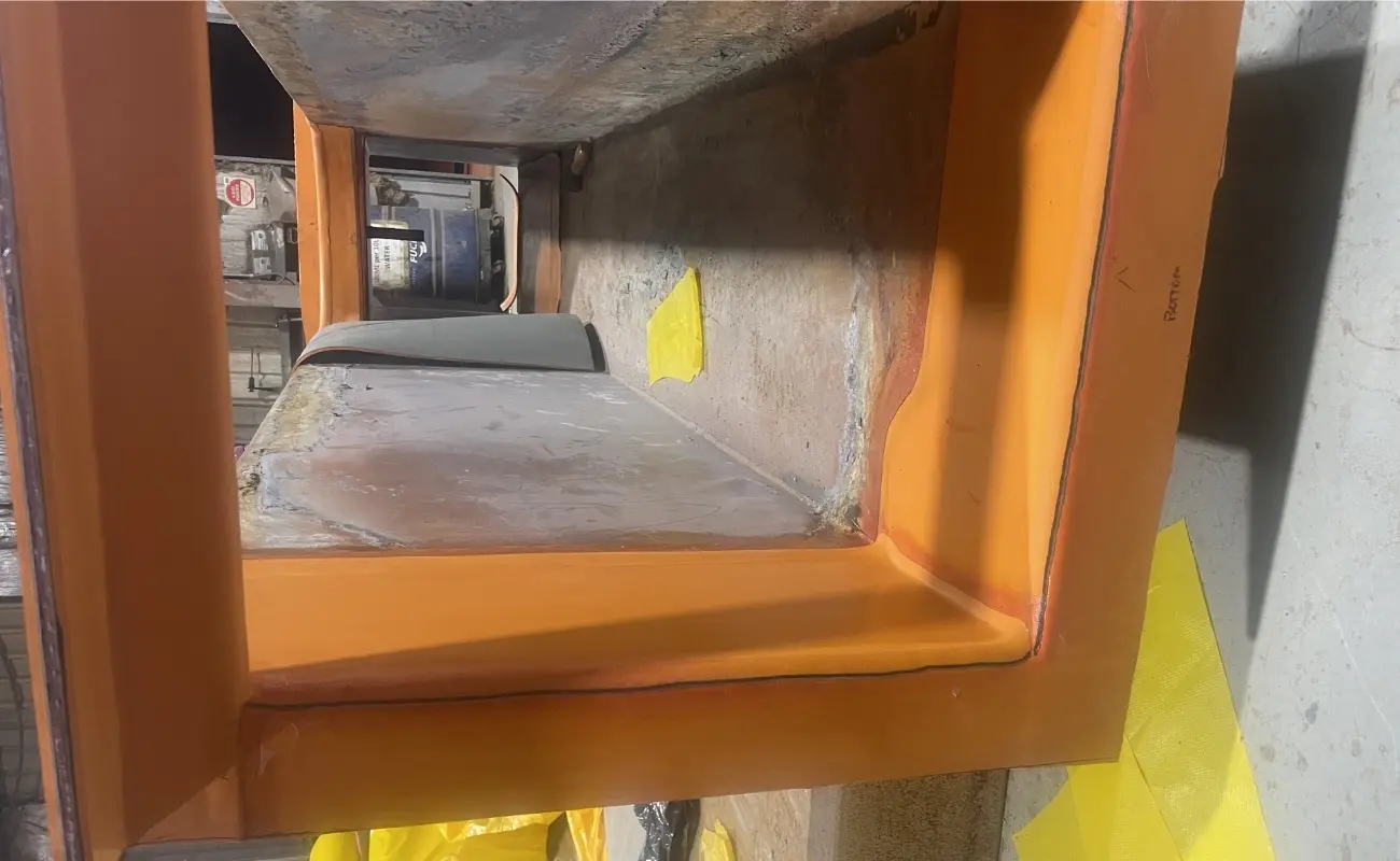 Completed chute end repair project
